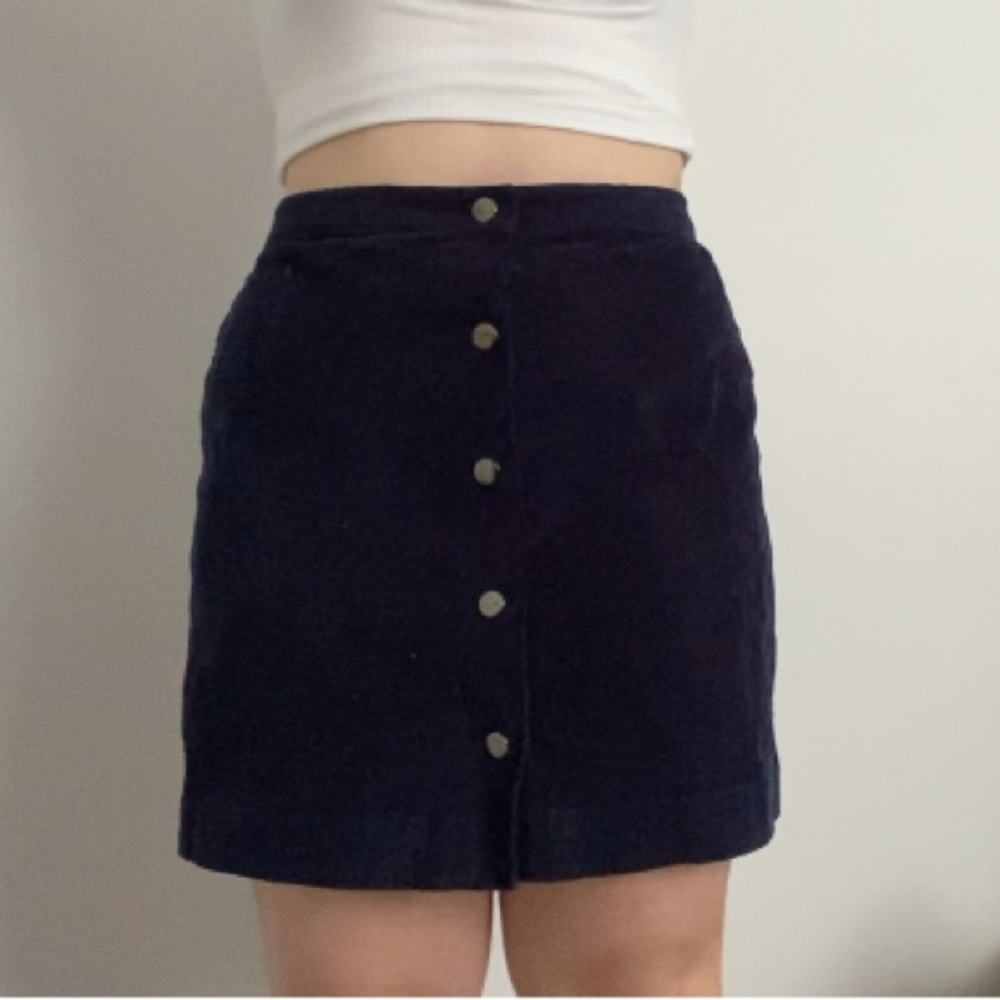 Blue Corduroy Skirt | Size 14